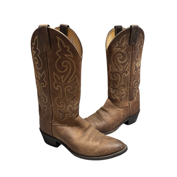 Justin Boots Other - Justin Men's Leather Western Boots 2253 Buck 13" Round Toe Cowboy Size 8.5 D